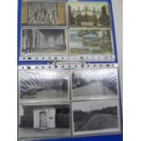 A folder and contents of approximately one hundred and twenty eight Postcards, topographical,