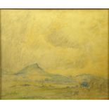 •ROBERT LESLIE HOWEY (1900-1981); Rosebery Topping?, pastel and charcoal sketch, signed. 10" (25cms)