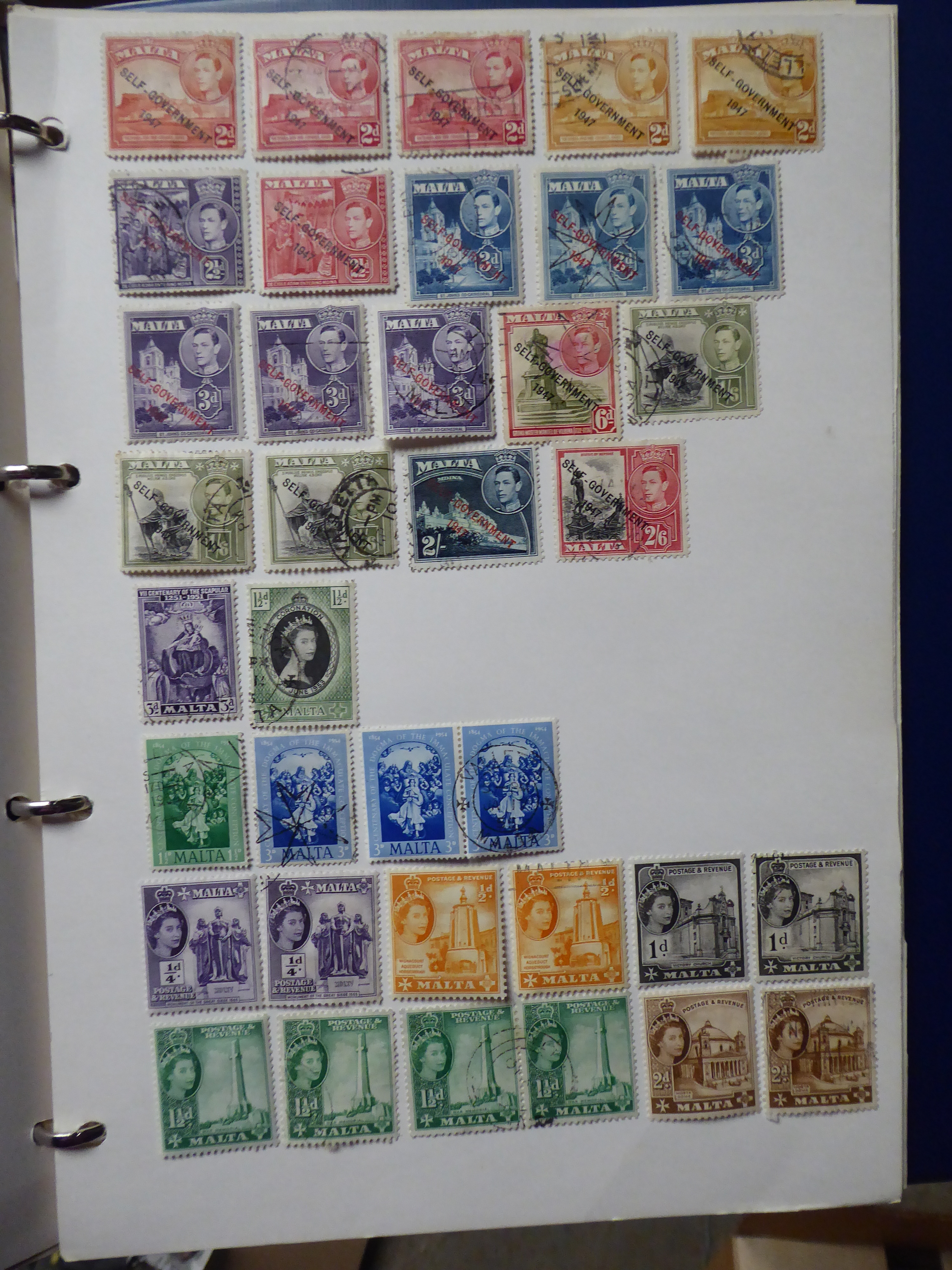 A folder of Maltese Stamps from Queen Victoria.