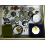 A quantity of assorted Costume Jewellery including silver bangle, silver pendant, locket, etc.,