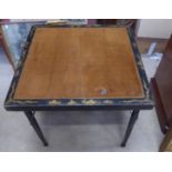 A Chinoiserie decorated folding Bridge Table by Ferguson Bros. Manufacturing Company of Hoboken, New