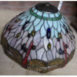 A Tiffany style glass dragonfly pattern Lampshade, 16" (41cms) diameter.