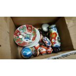 Various Oriental ceramics etc. in one box