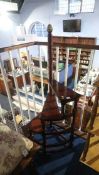 A pair of reproduction mahogany library steps