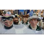 Four (large) Royal Doulton character jugs