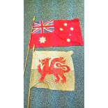 Welsh flag and one other