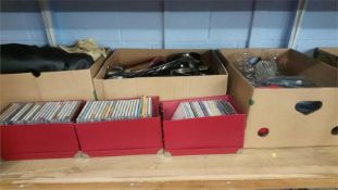 Shelf of CDs etc.