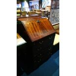 Reproduction mahogany bureau