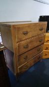 Oak chest of drawers