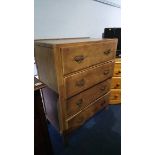 Oak chest of drawers