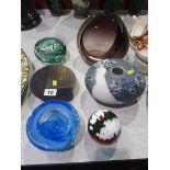 Assorted studio glass