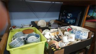 Four boxes of china, including Hornsea etc.
