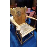 An oak carver chair