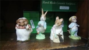 Four Beswick Beatrix Potter figures