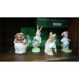 Four Beswick Beatrix Potter figures