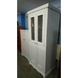 White painted storage cabinet and a gents wardrobe