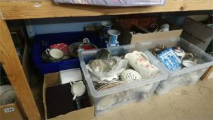 Five boxes of china / glass etc.