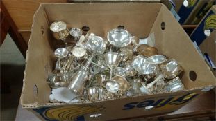Quantity of silver plate goblets