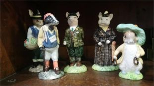 Five Beswick animal figures