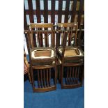 Four oak chairs