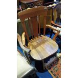 Oak office swivel chair