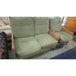 A Parker Knoll two seater settee and armchair