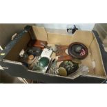 Silver cups, Geodes etc. in one box