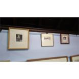 Three various etchings, two R Hobson and the other D. Sinclair