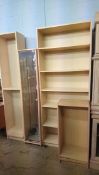 Display cabinet and three bookcases