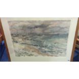 Watercolour, 'Blyth Winter', signed Richard Hobson, lower right, 85cm x 72cm