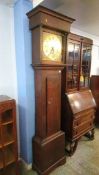 An oak long case clock with thirty hour movement, by Thomas Wallace of Brampton
