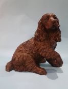 A cast figure of a Spaniel.