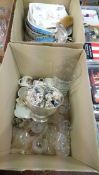 2 boxes of assorted, silver plate, Royal Worcester etc.