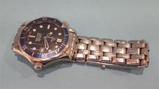 A gents stainless steel Omega Seamaster wrist watch