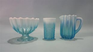 Three pieces of local pressed glass.