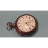 A silver pair cased pocket watch