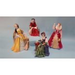 Four Royal Doulton figures 'Catherine of Aragon', 'Catherine Parr', 'Jane Seymour' and 'Queen