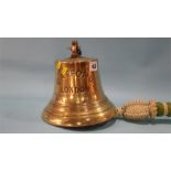 A brass Ship's bell, ex. 'Catford', London.