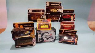 Quantity of boxed Corgi 'Definitive Bond Collection' die cast cars.