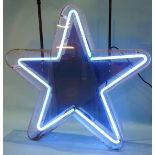 A neon 'Blue Star' hanging sign, Newcastle Breweries, in working order