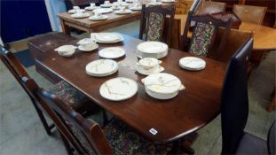 An Old Charm oak refectory table and four chairs