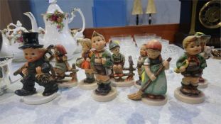 Nine Hummel figures