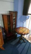 Three occasional tables CD stand etc.