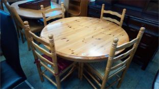 Pine table and chairs