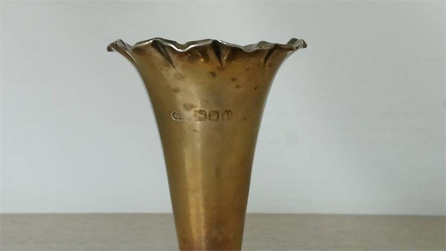 Silver bangle, vase etc. - Image 3 of 4