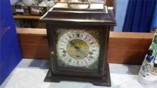 Mahogany cased mantle clock