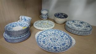 Assorted blue and white china, Minton Shalimar etc.