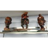 Various African carved figures