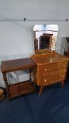 Occasional table and a dressing chest