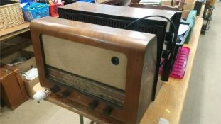 Two walnut cased radios